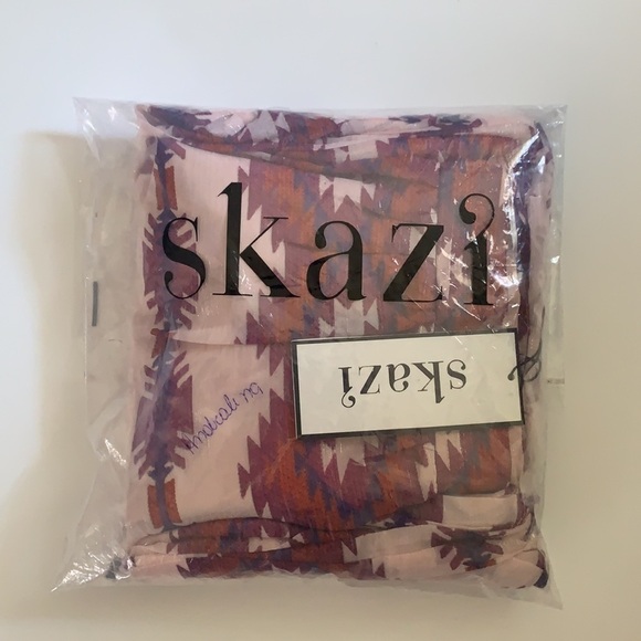 Skazi NWT Pleated Tribal Print Pleated Skirt Large - Picture 16 of 16